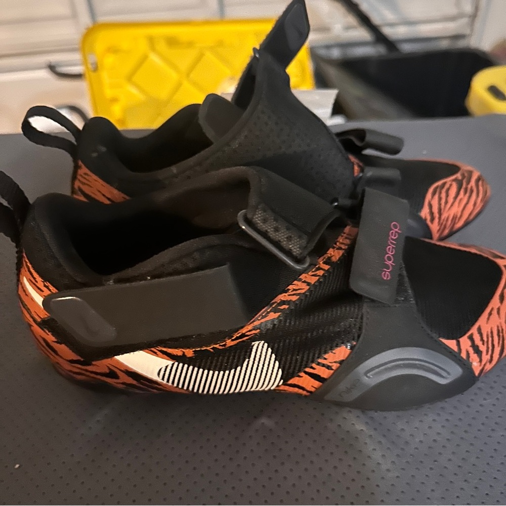 Nike Black and Orange Cycling Shoes